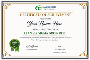 Lean Six Sigma Green Belt Certification