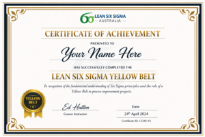 Lean Six Sigma Yellow Belt Certification