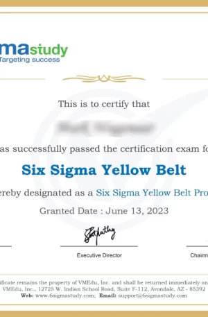 Online Six Sigma Yellow Belt Certification Course
