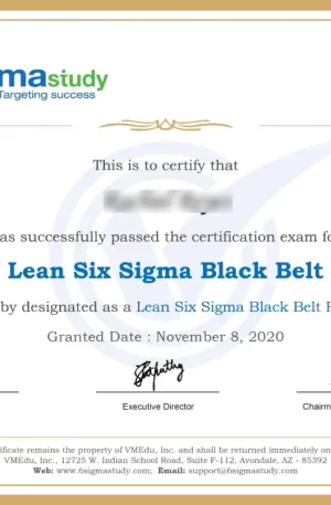 Lean Six Sigma Black Belt Certificate