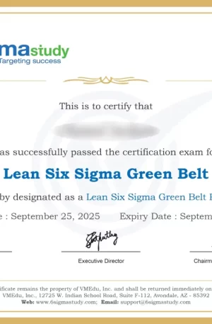 Lean Six Sigma Green Belt