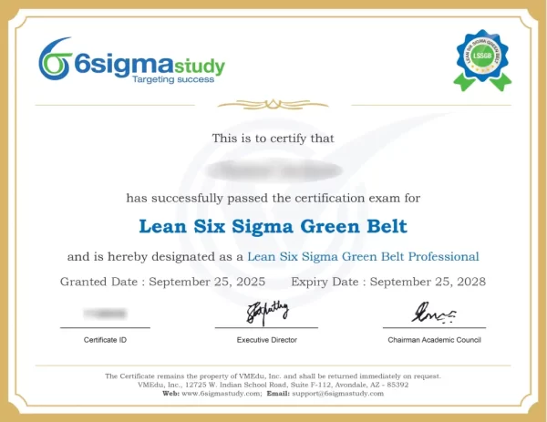 Lean Six Sigma Green Belt