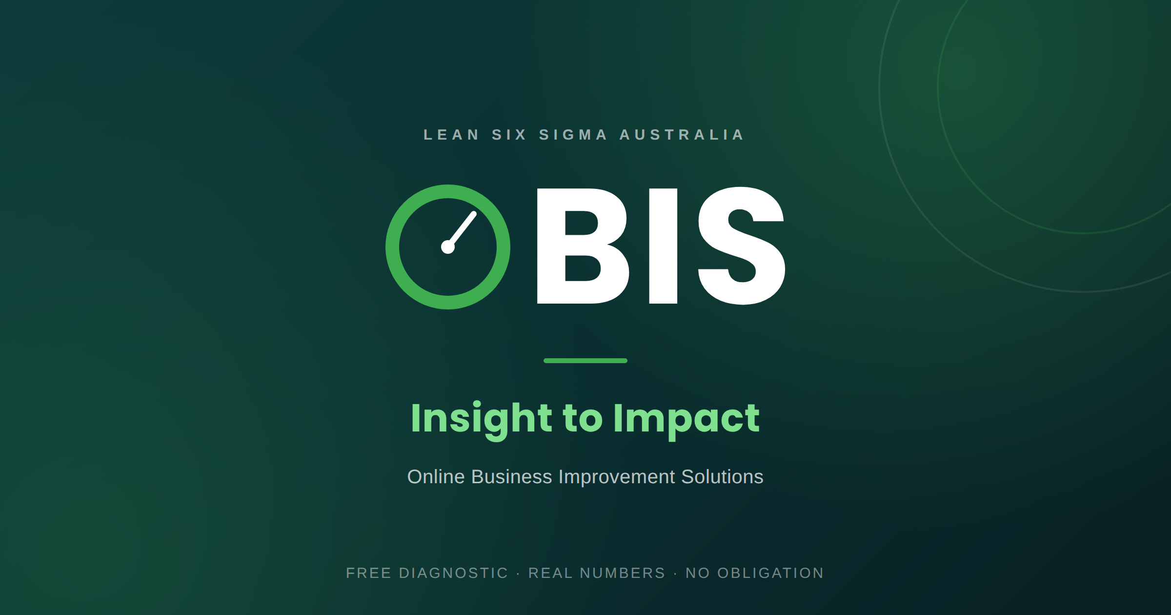 OBIS — Online Business Improvement Solutions, Insight to Impact